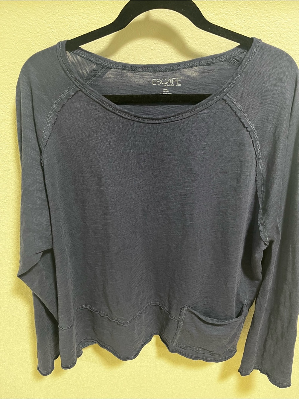 Escape by Habitat Clothing Slate Blue Peruvian Cotton Unplugged Pullover